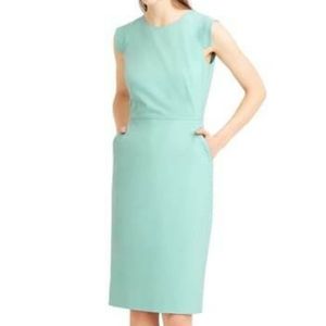 J. Crew Resume Dress in Warm Aqua